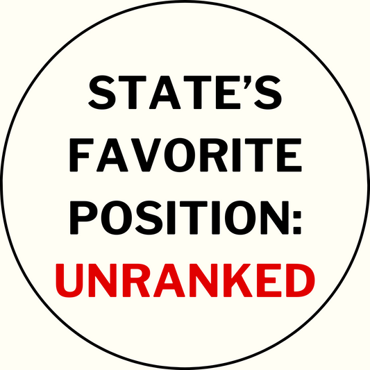 UGA vs. State "States Favorite Position: Unranked" Rivalry Sticker- 2 Pack