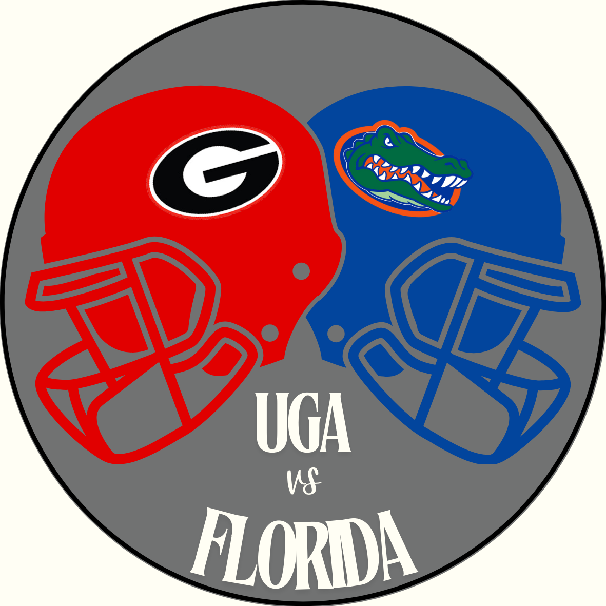 UGA vs. Florida Helmet Logo Rivalry Button