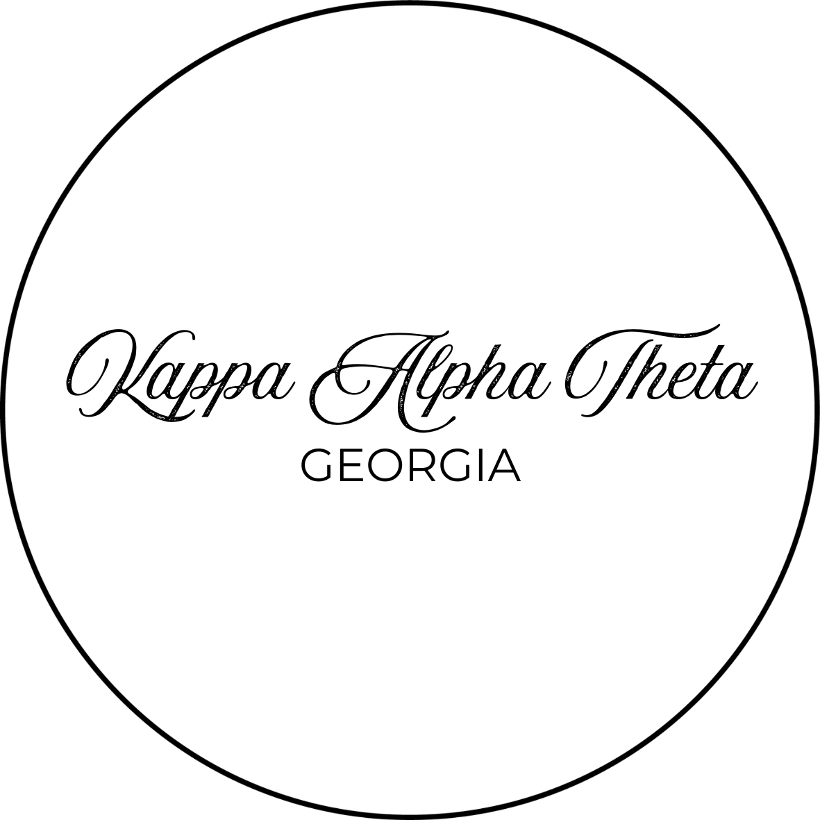 Classic Cursive Georgia Sorority Pinback Button
