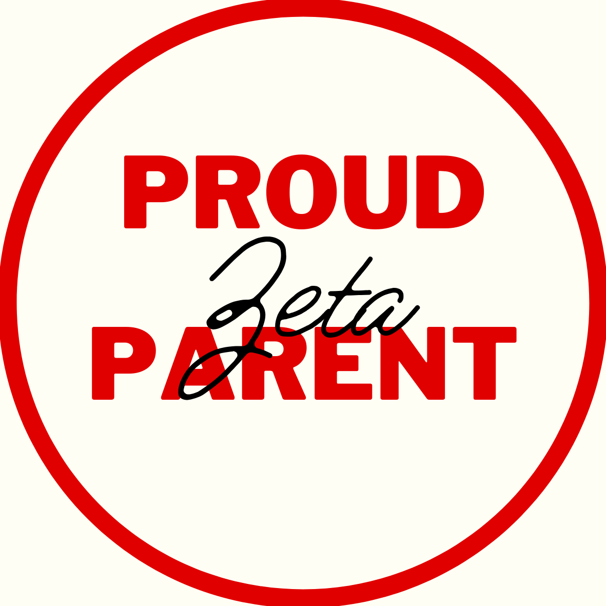 "Proud Parent" Sorority Sticker- 2 Pack