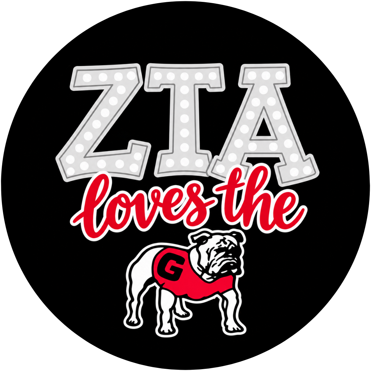 Dawgs & Dots Sorority Button