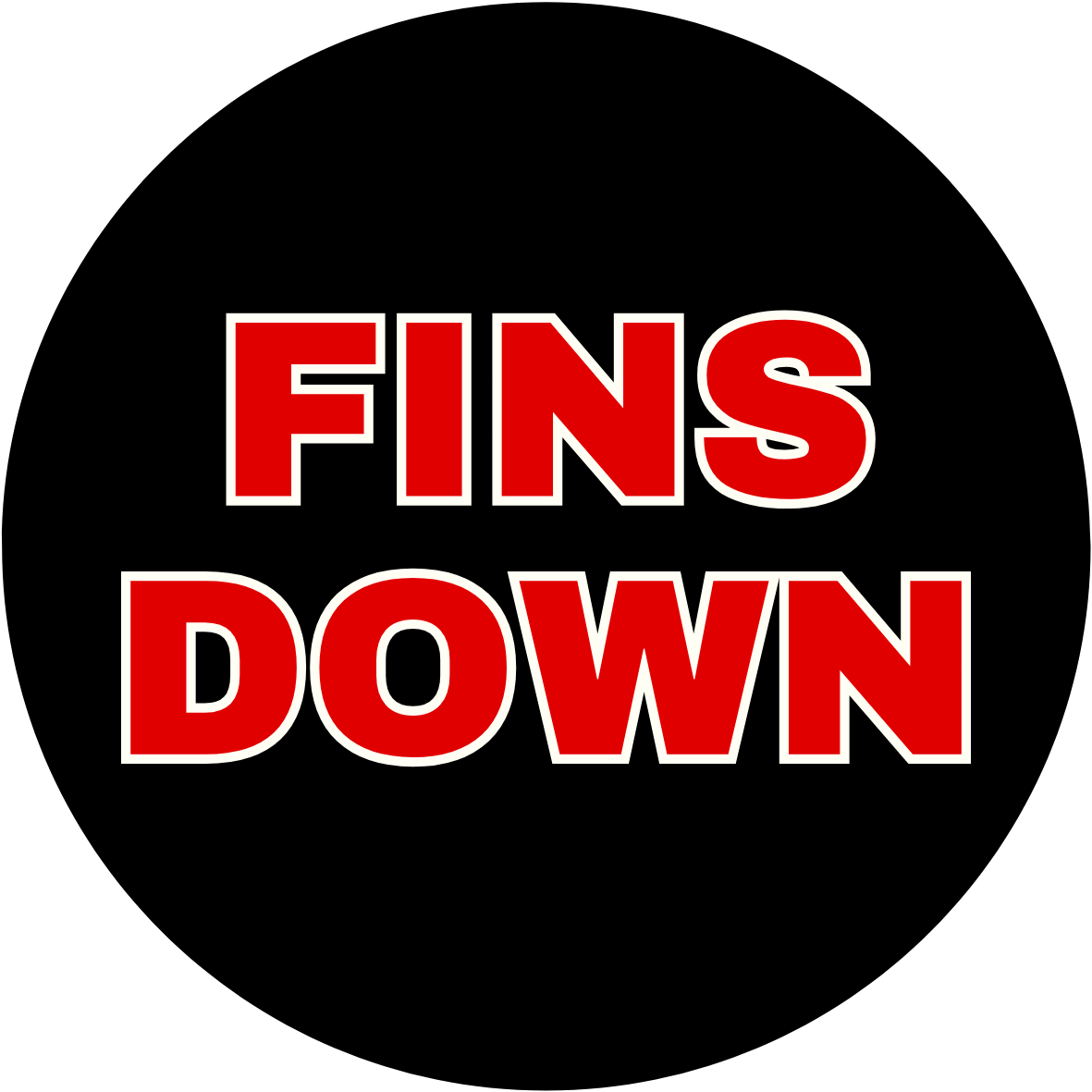 UGA vs. Ole Miss "Fins Down" Rivalry Sticker- 2 Pack