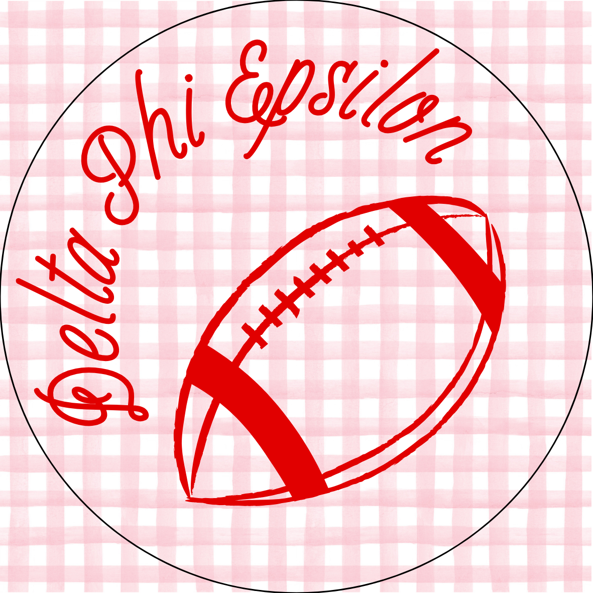 UGA Sorority Gingham Button