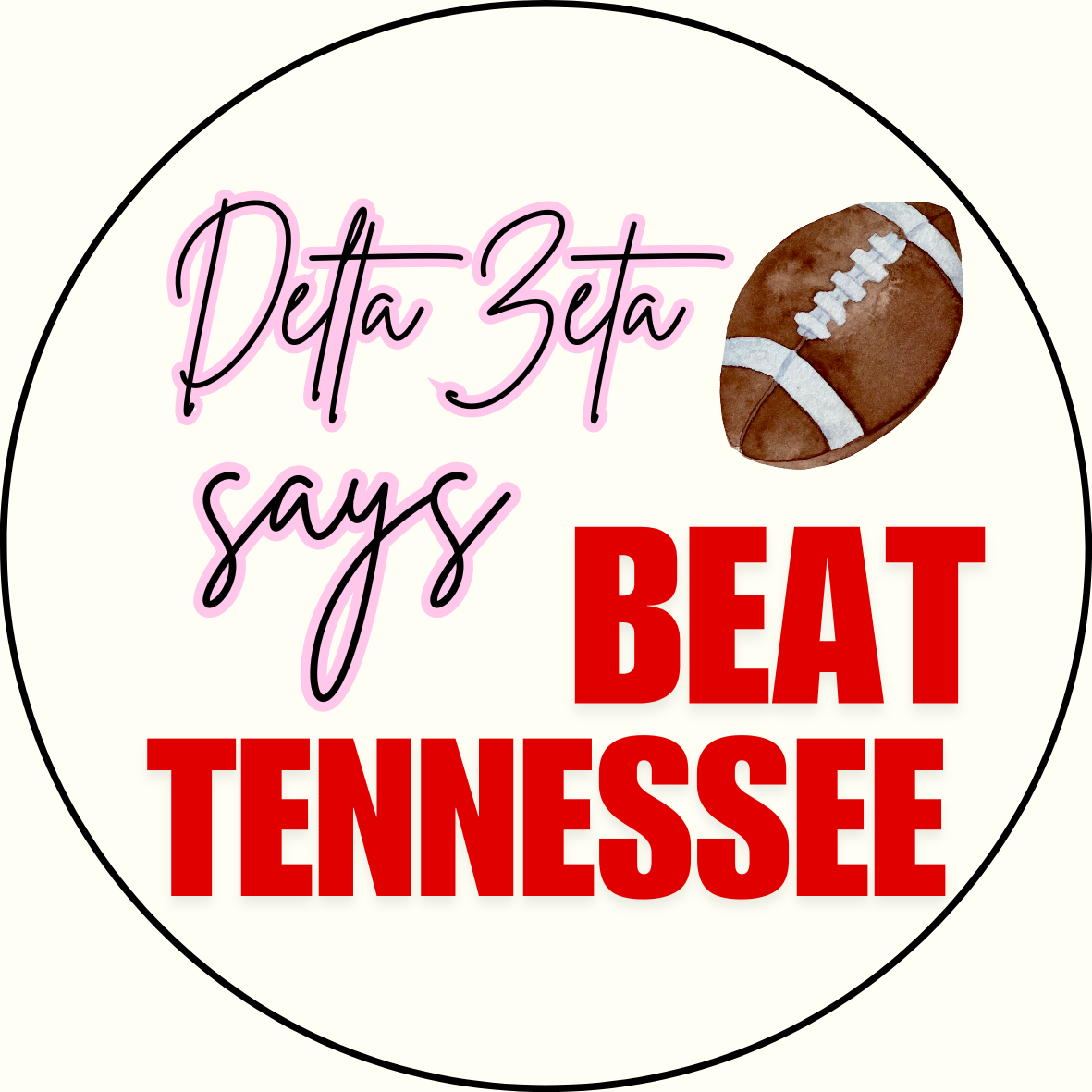 UGA vs. Tennessee "Beat Tennessee" Sorority Sticker- 2 Pack