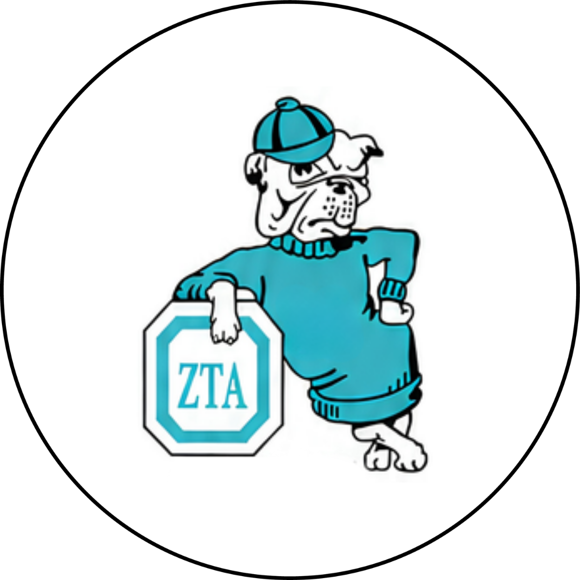 Emblem Retro Logo Georgia Sorority Sticker- 2 Pack
