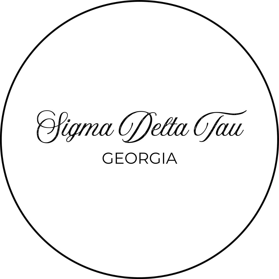 Classic Cursive Georgia Sorority Pinback Button