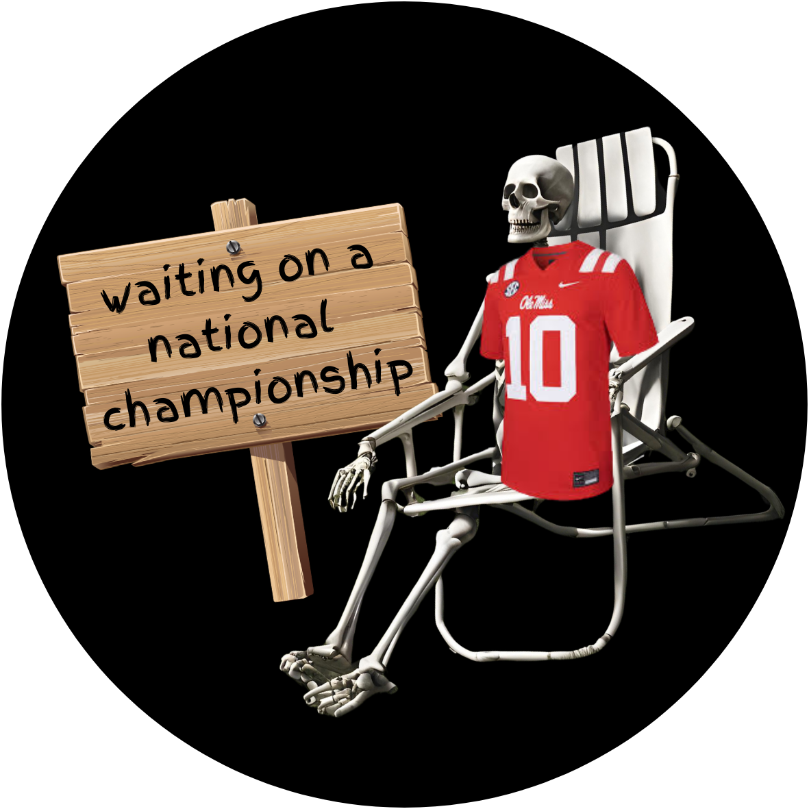 UGA vs. Ole Miss "Waiting on a Natty" Rivalry Button