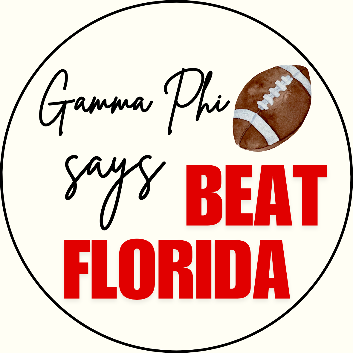 UGA vs. Florida "Beat Florida" Sorority Sticker- 2 Pack