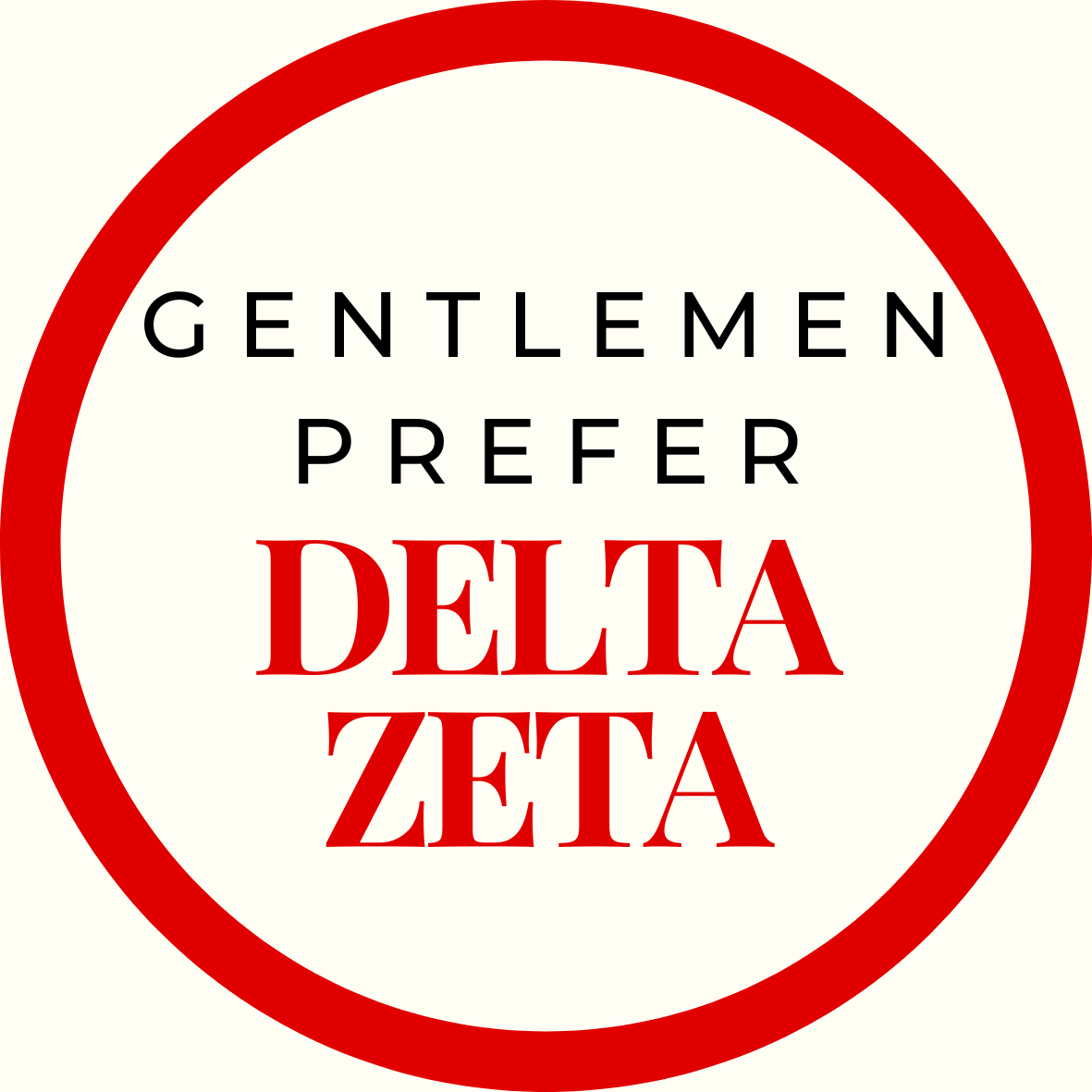 Gentlemen Prefer Block Sorority Sticker- 2 Pack