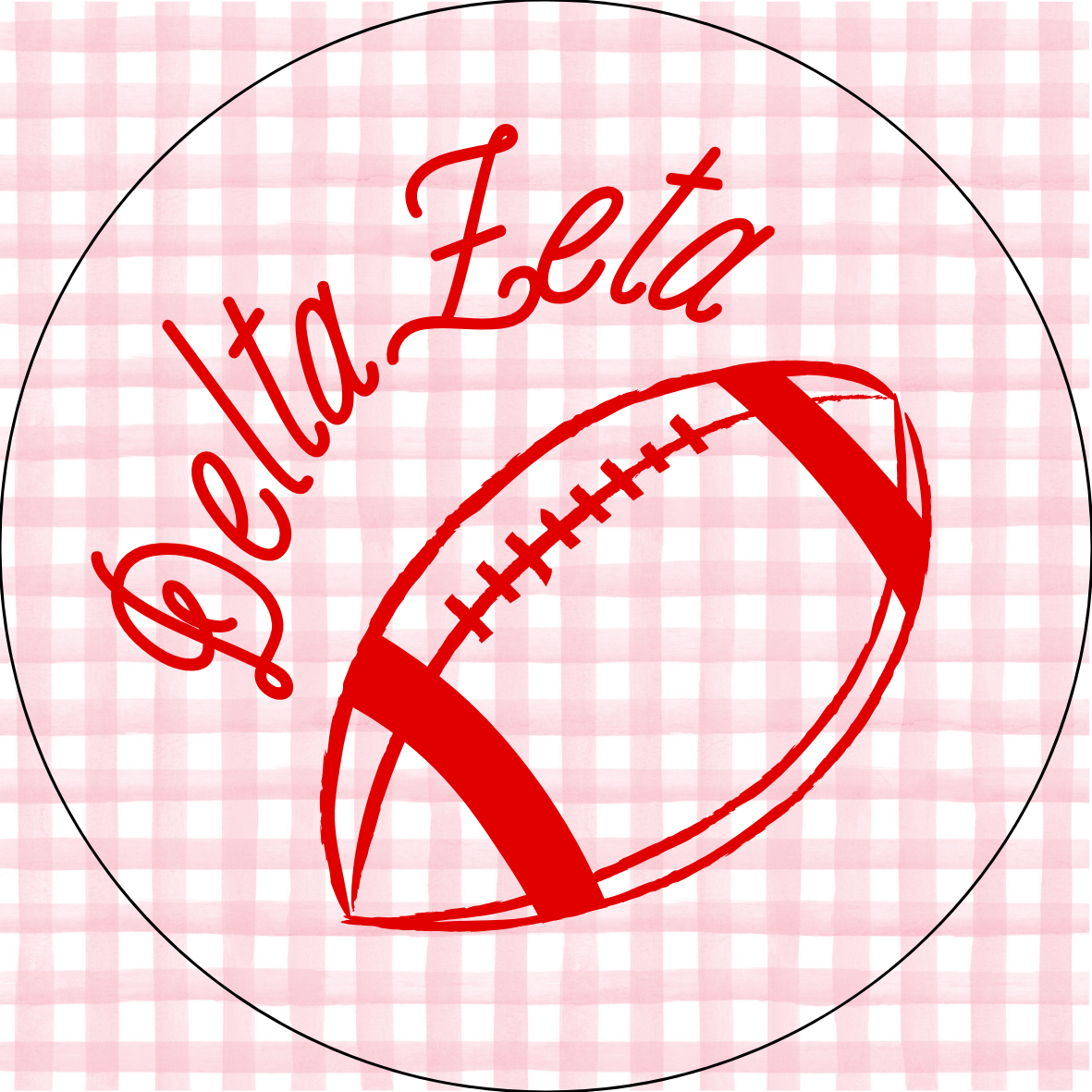 UGA Sorority Gingham Button