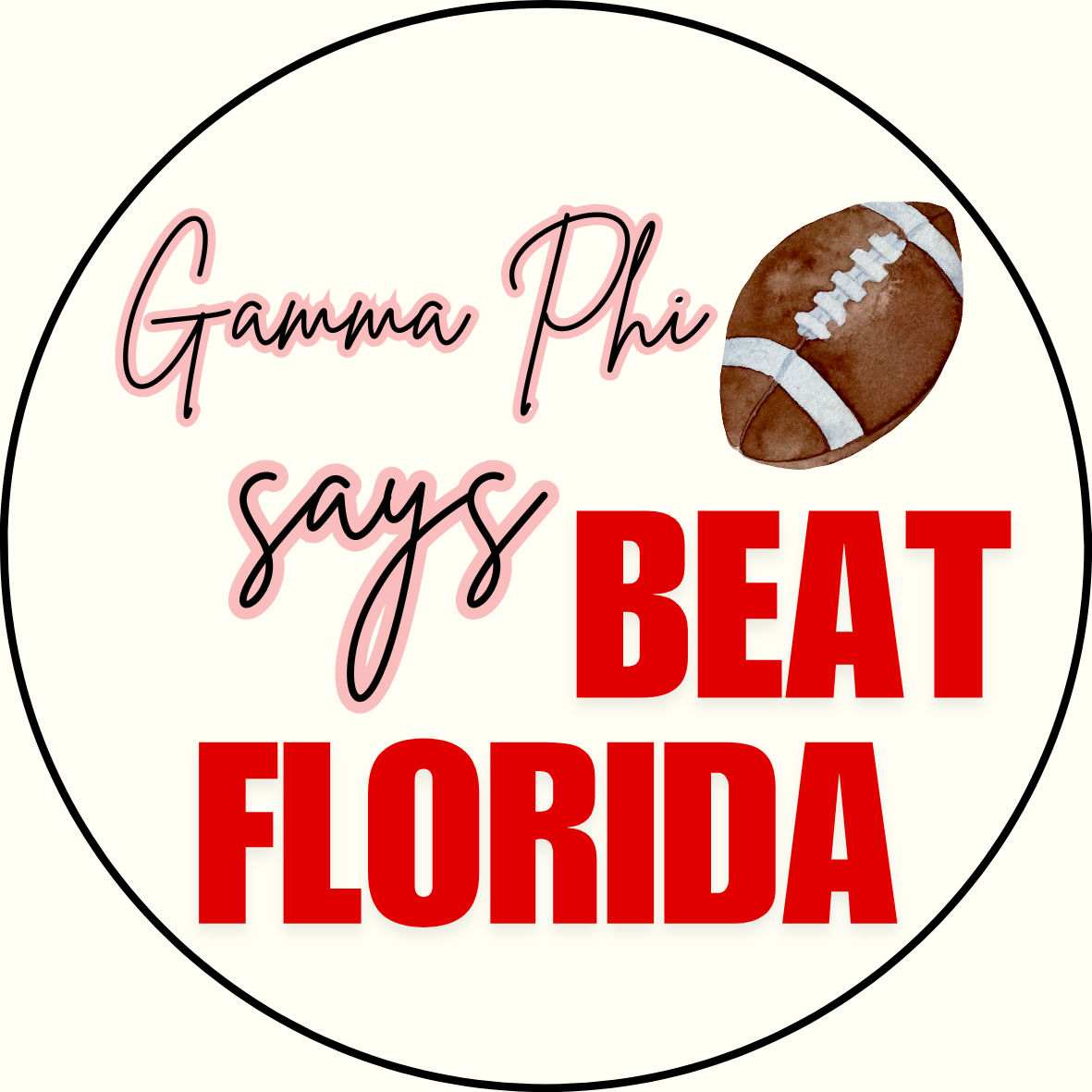 UGA vs. Florida "Beat Florida" Sorority Sticker- 2 Pack