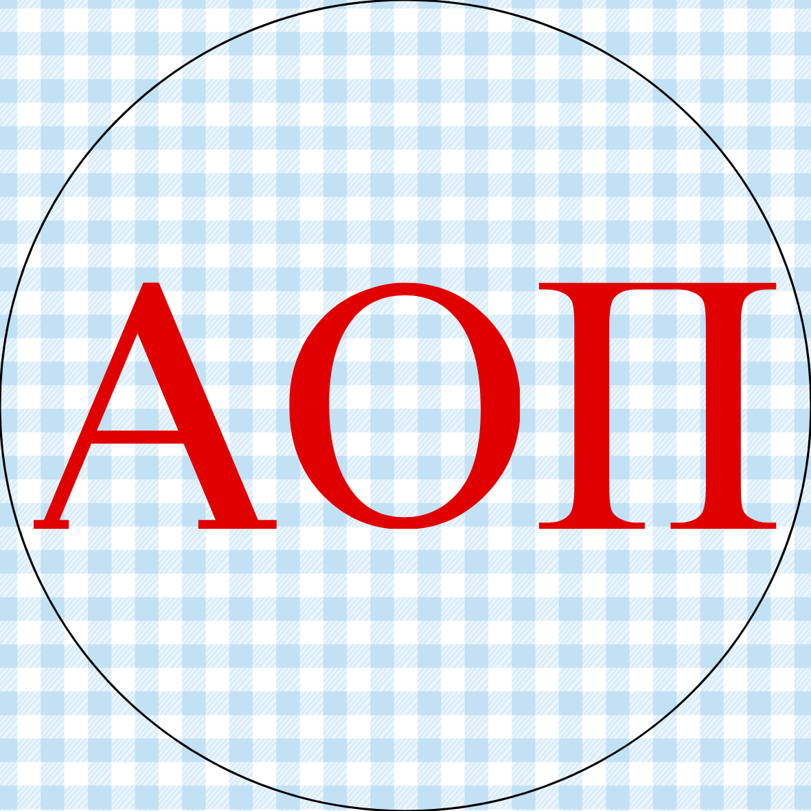 Ole Miss Gingham Sorority Letters Button