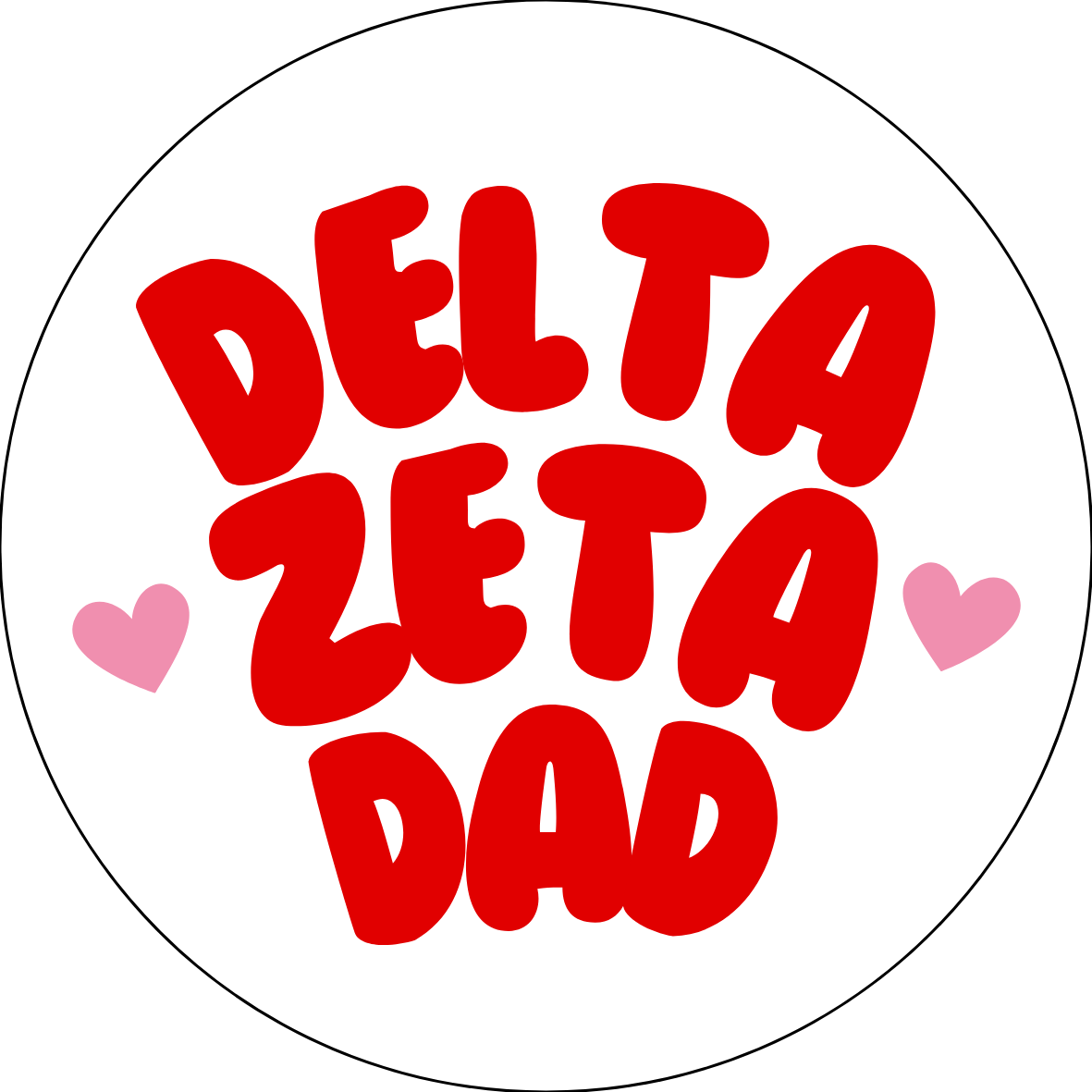 UGA Sorority Dad Bubble Sticker- 2 Pack