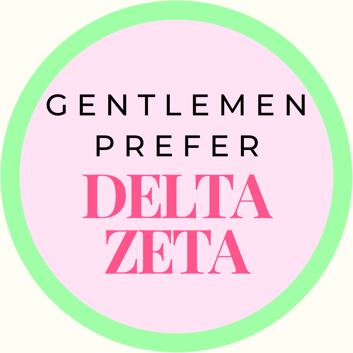 Gentlemen Prefer Block Sorority Sticker- 2 Pack