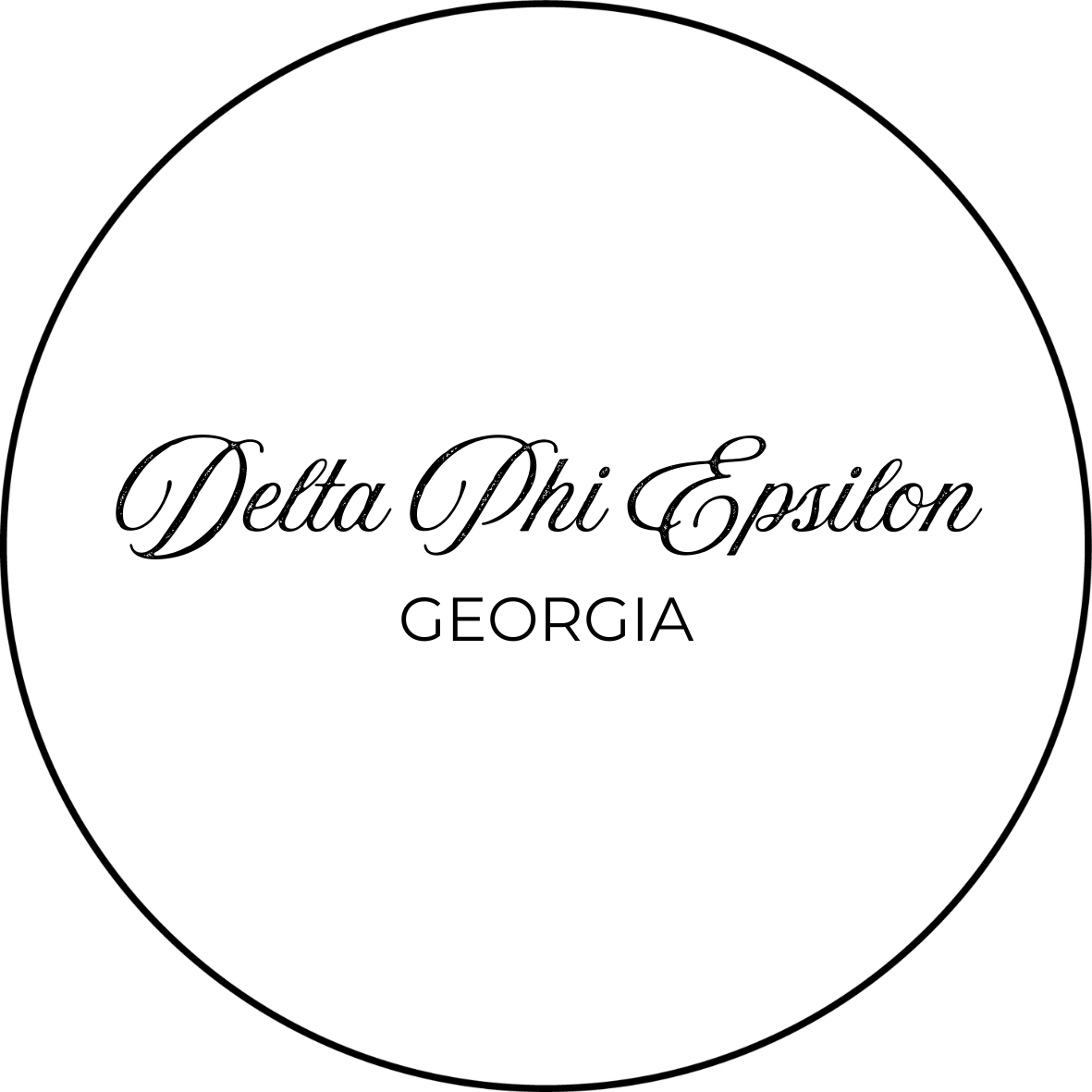 Classic Cursive Georgia Sorority Pinback Button
