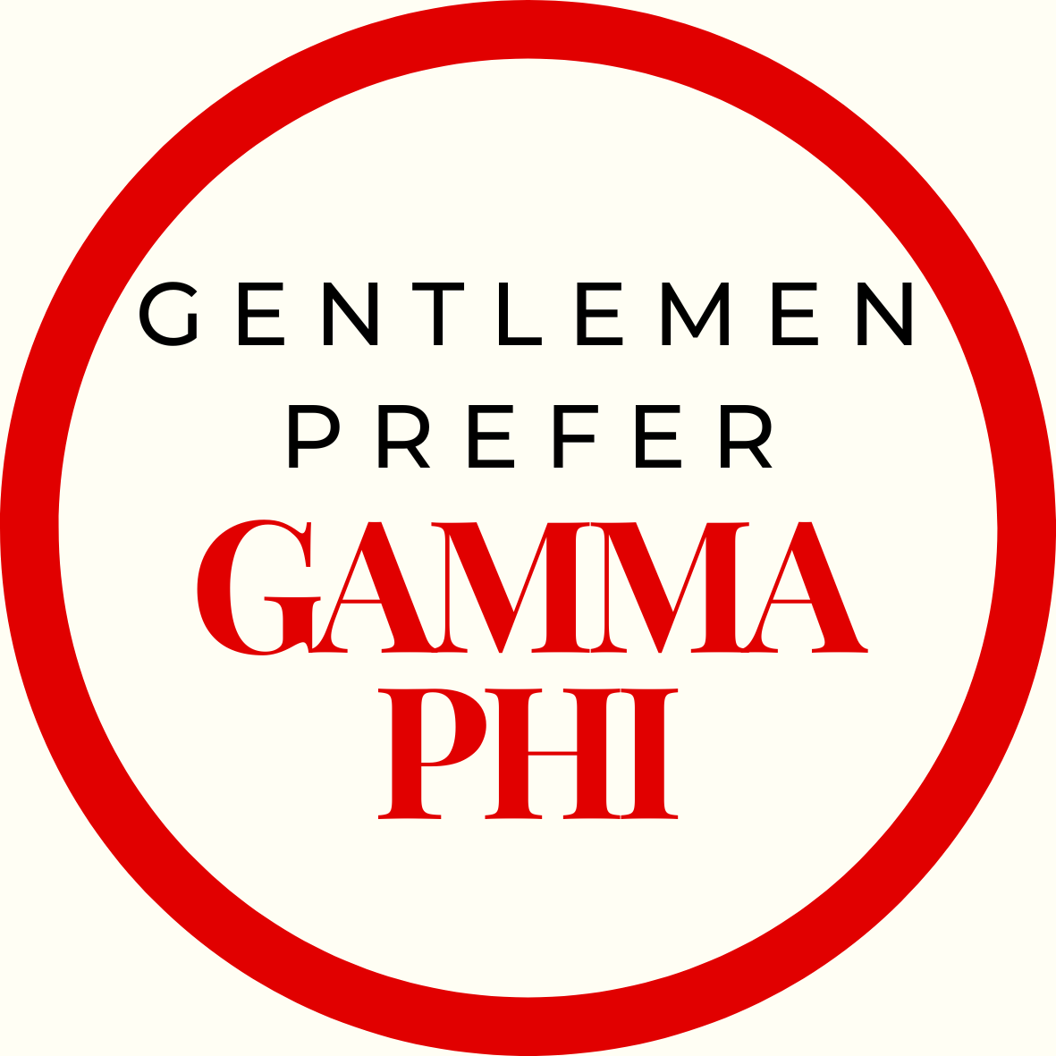 Gentlemen Prefer Block Sorority Sticker- 2 Pack