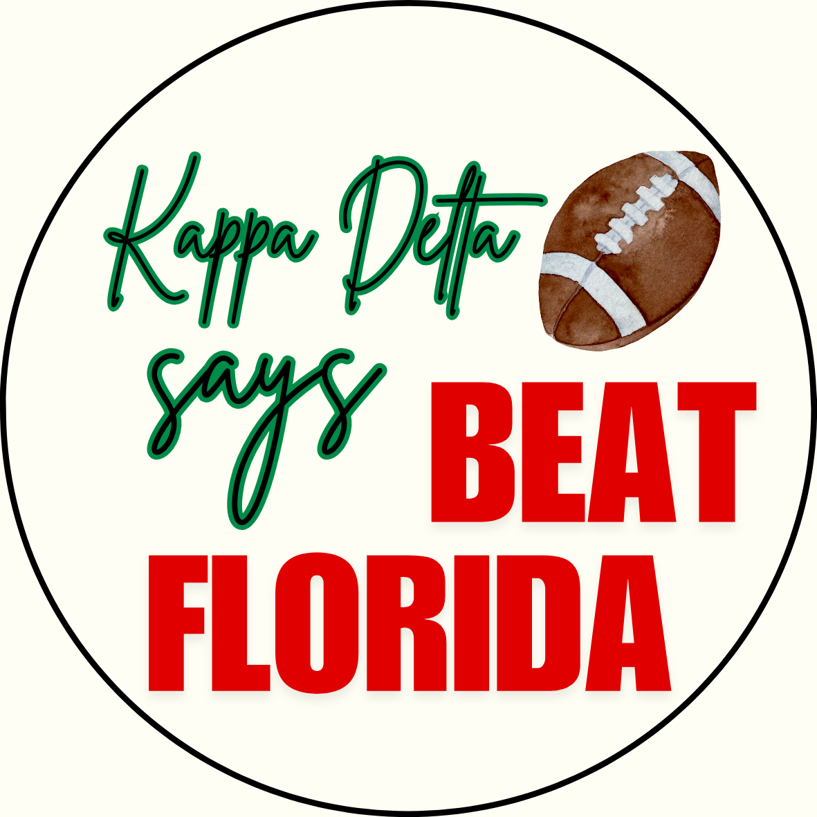 UGA vs. Florida "Beat Florida" Sorority Sticker- 2 Pack