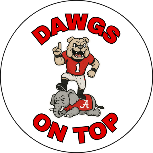 UGA vs. Bama Mascot Stomp Rivalry Sticker- 2 Pack
