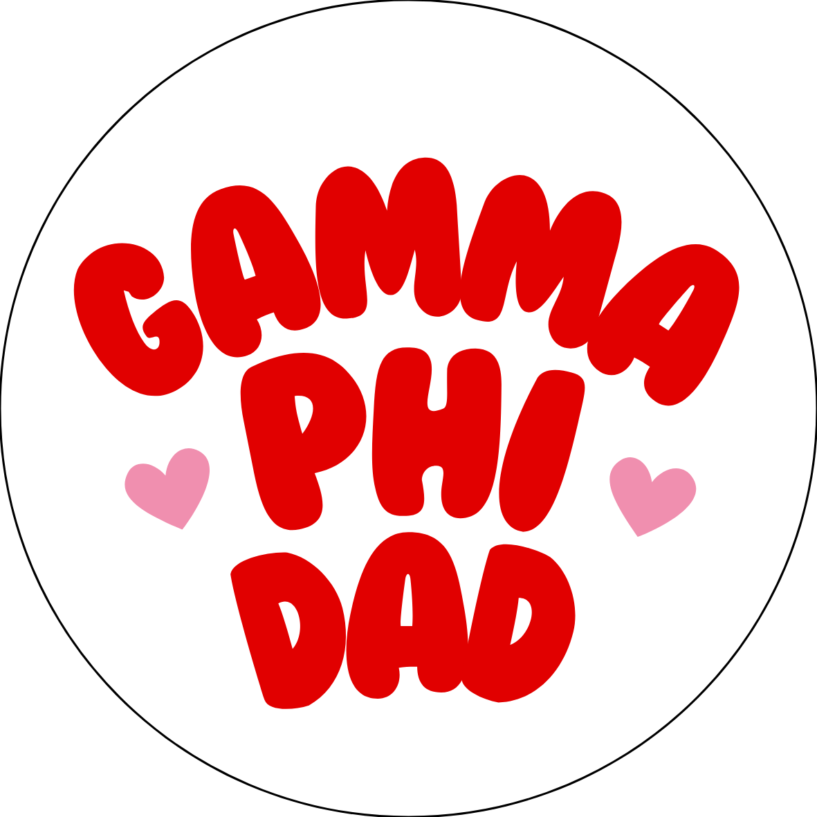 UGA Sorority Dad Bubble Sticker- 2 Pack