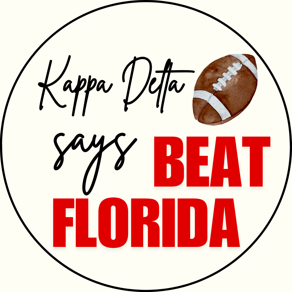 UGA vs. Florida "Beat Florida" Sorority Sticker- 2 Pack