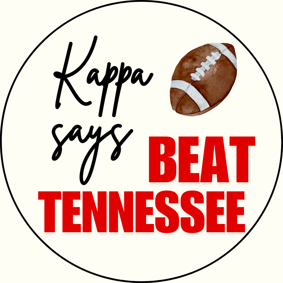 UGA vs. Tennessee "Beat Tennessee" Sorority Sticker- 2 Pack