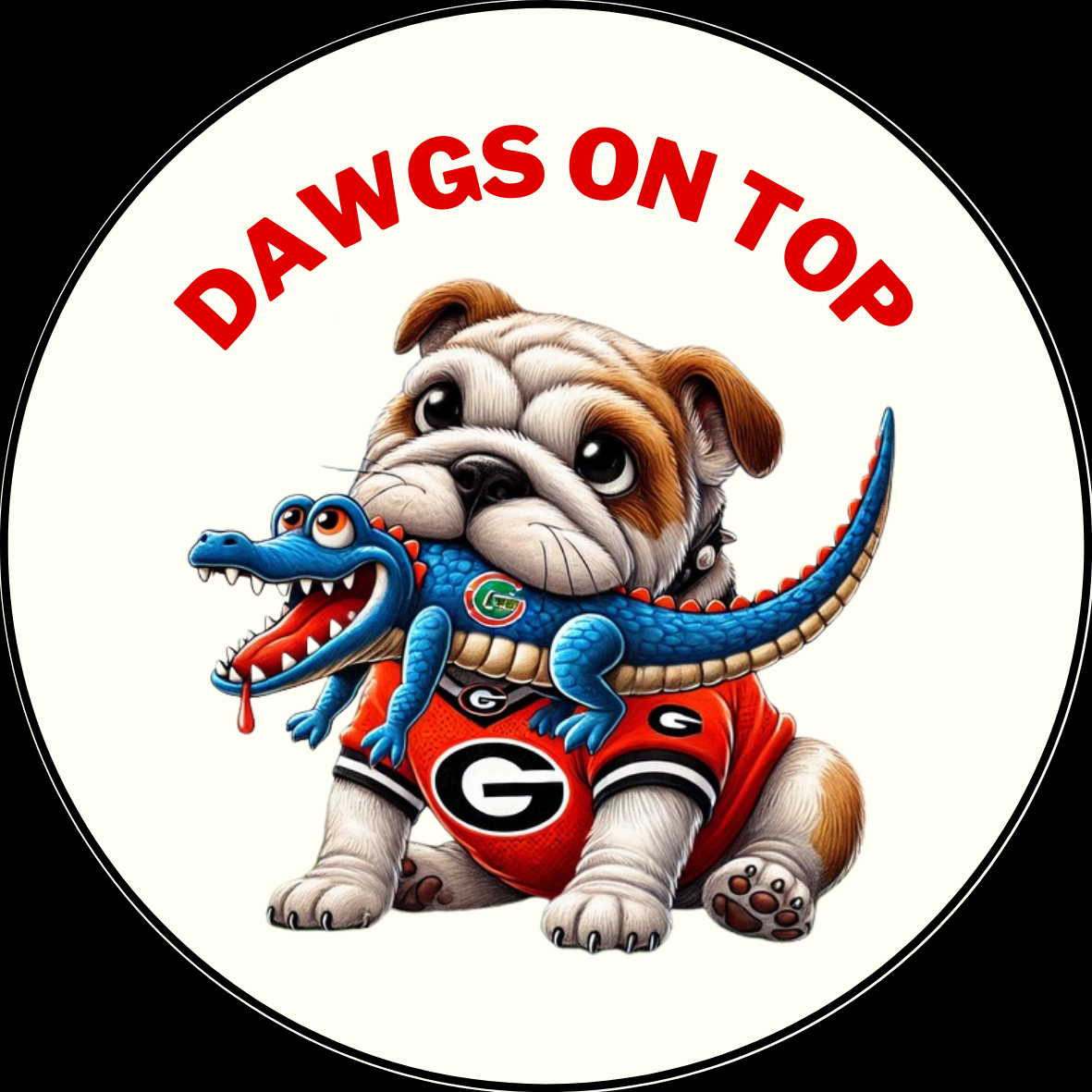 UGA vs. Florida “Dawgs on Top” Rivalry Sticker- 2 Pack