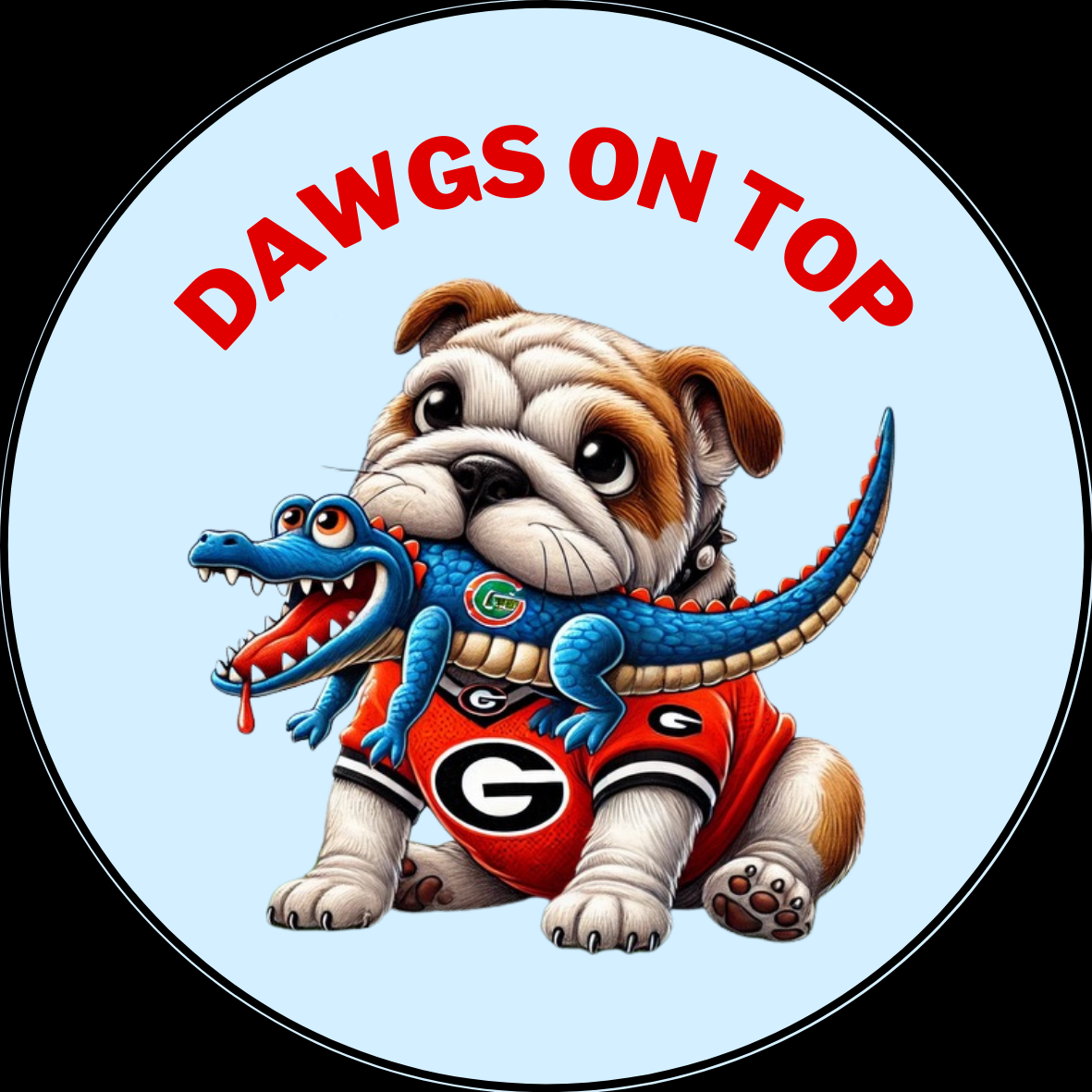 UGA vs. Florida “Dawgs on Top” Rivalry Sticker- 2 Pack