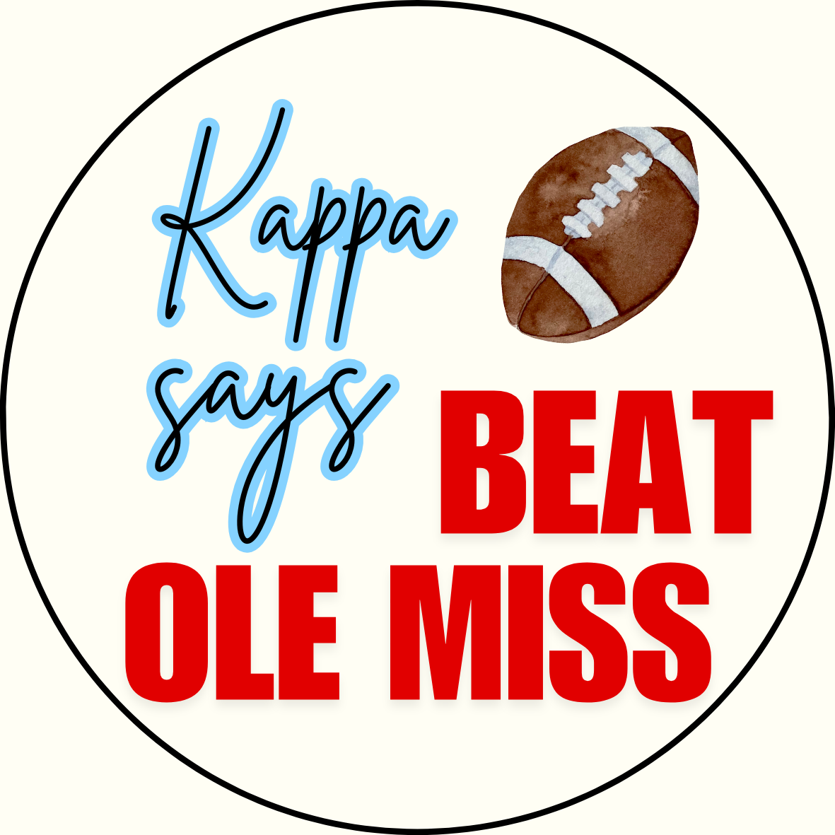 UGA vs. Ole Miss "Beat Ole Miss" Sorority Sticker- 2 Pack