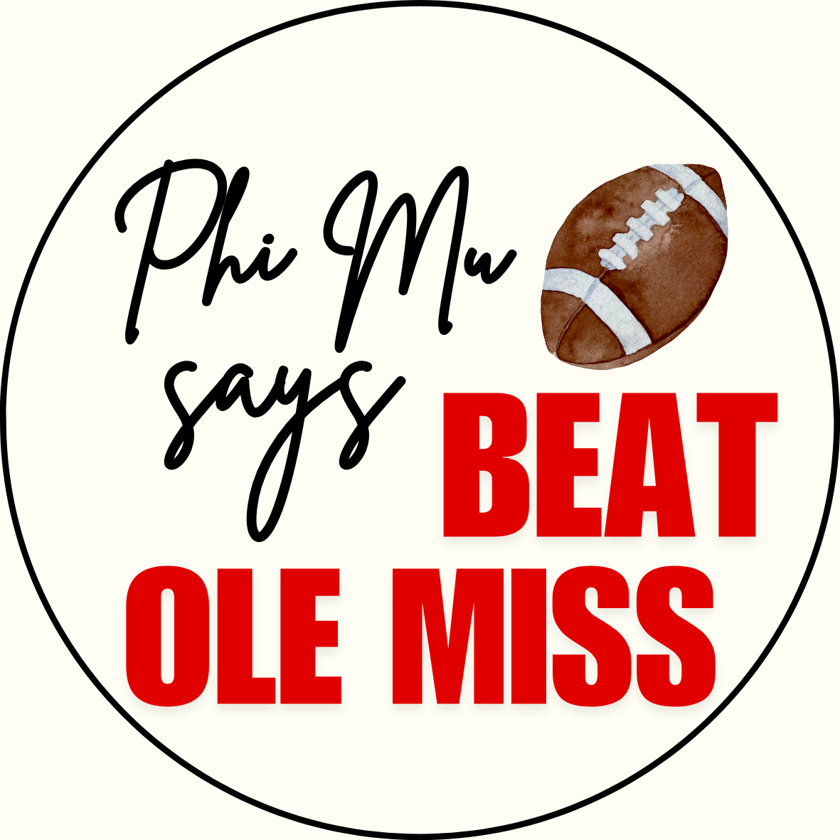 UGA vs. Ole Miss "Beat Ole Miss" Sorority Sticker- 2 Pack