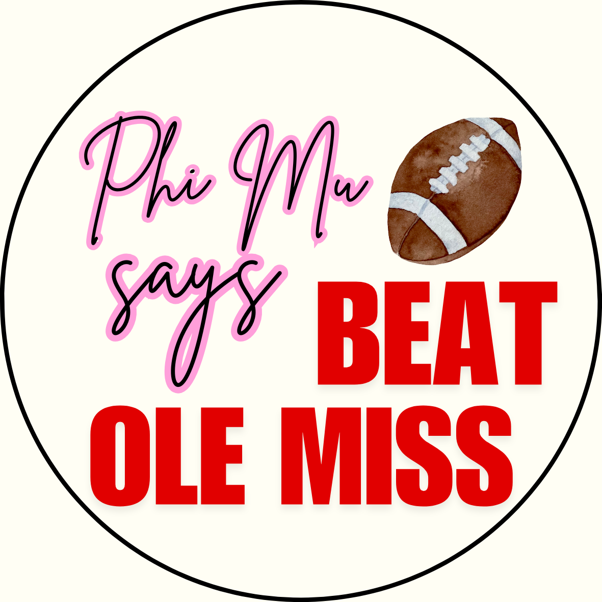 UGA vs. Ole Miss "Beat Ole Miss" Sorority Sticker- 2 Pack