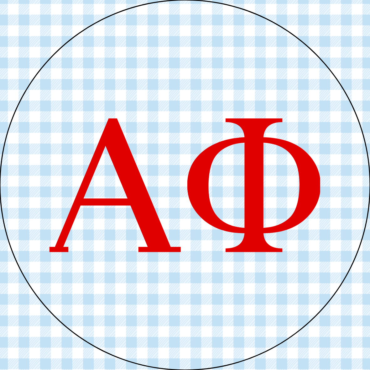 Ole Miss Gingham Sorority Letters Button