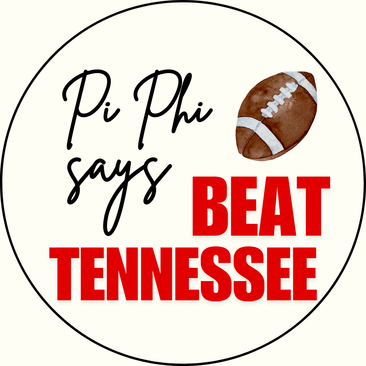 UGA vs. Tennessee "Beat Tennessee" Sorority Sticker- 2 Pack