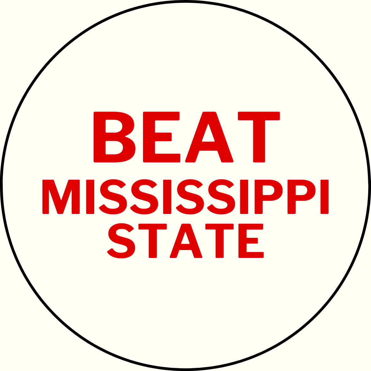 UGA vs. State "Beat Mississippi State" Rivalry Button