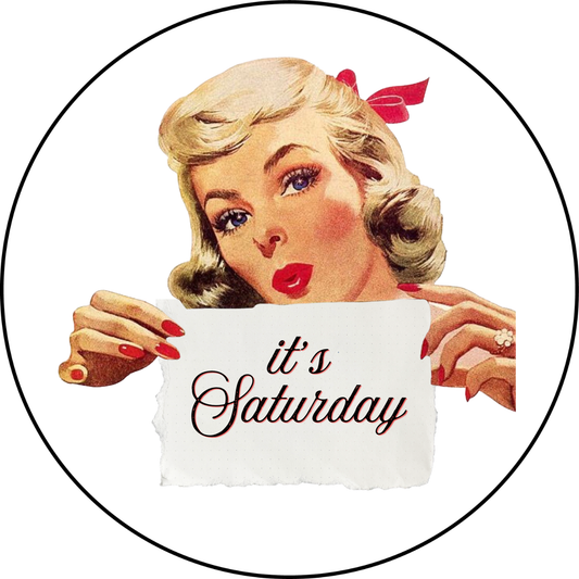 Retro Pin-Up Announcement Sticker- 2 Pack