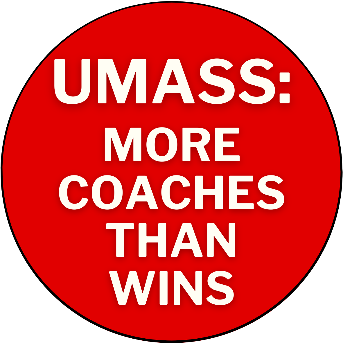 UGA vs. UMass "More Coaches Than Wins" Rivalry Button