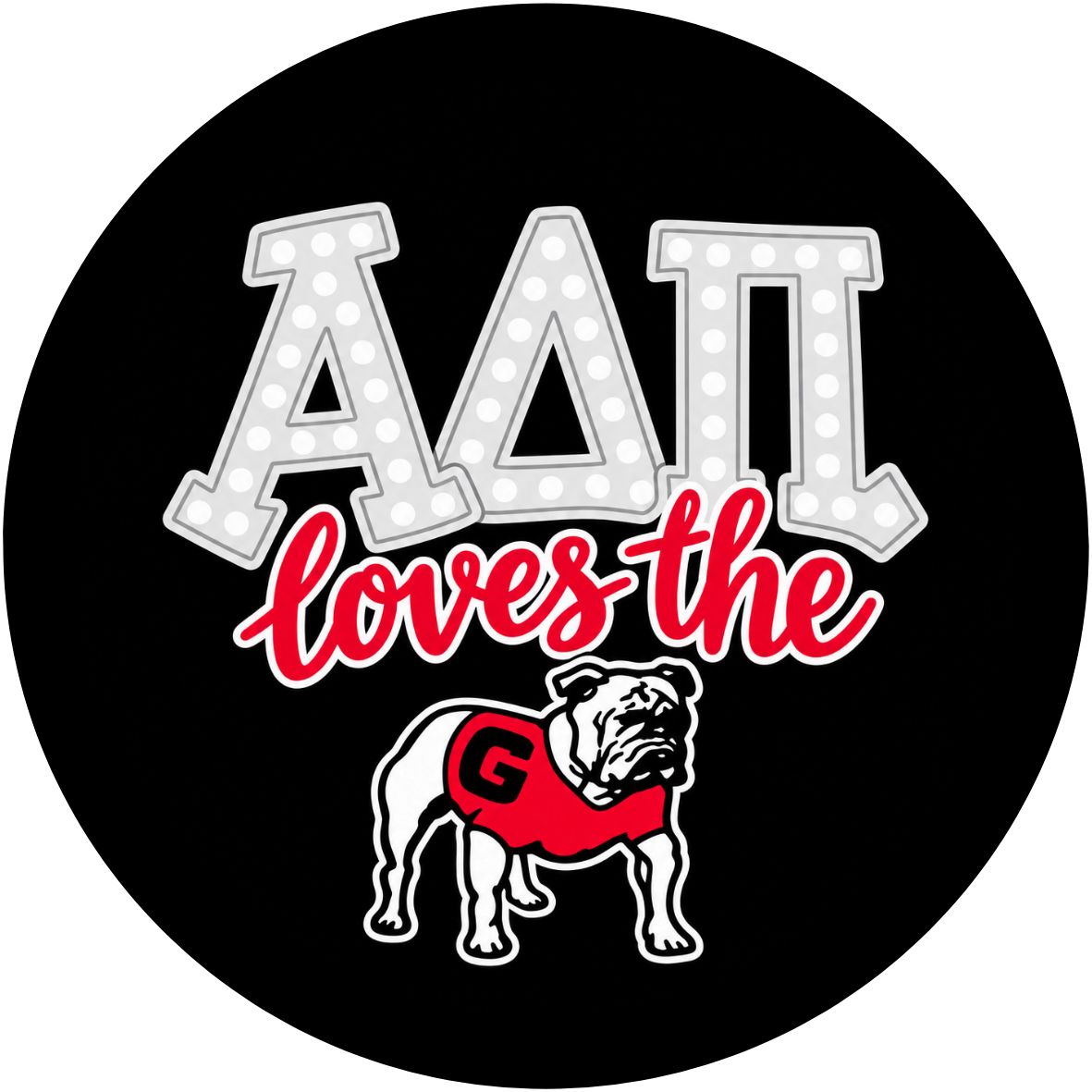 Dawgs & Dots Sorority Button