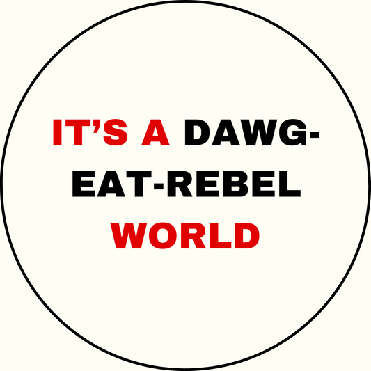 UGA vs. Ole Miss "Dawg-Eat-Rebel" Rivalry Sticker- 2 Pack