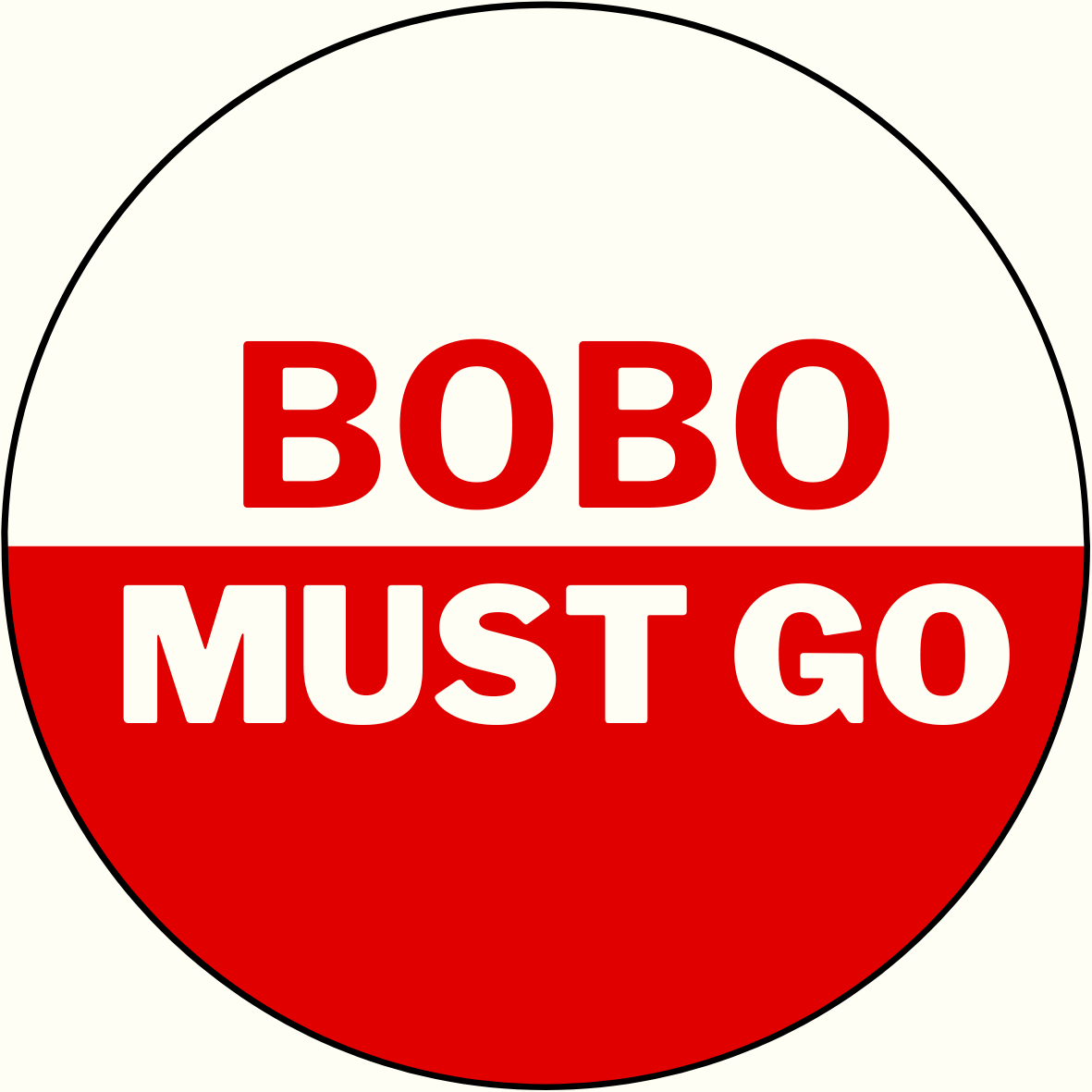 "Bobo Must Go" Sticker- 2 Pack