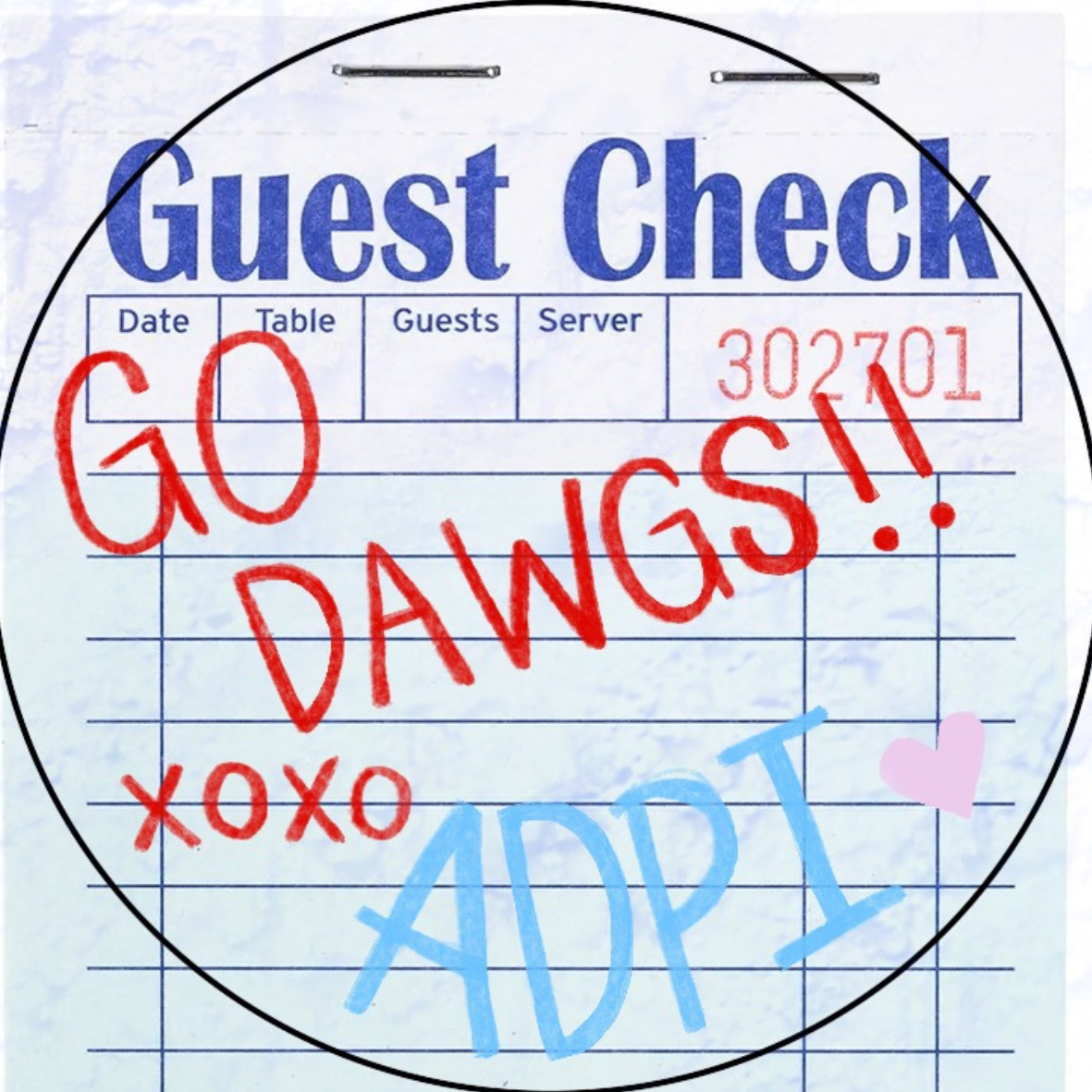 Guest Check Sorority Sticker- 2 Pack