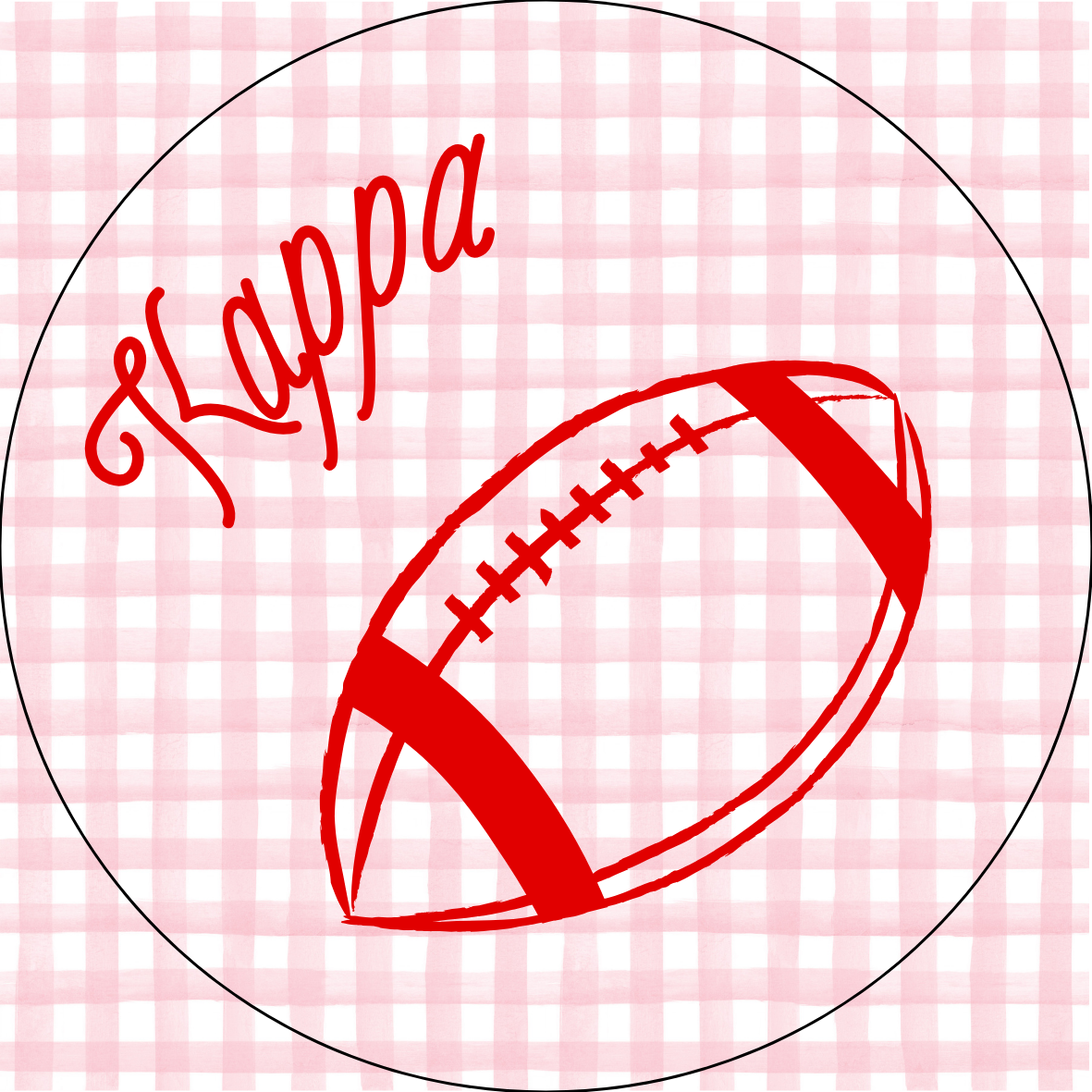 UGA Sorority Gingham Button