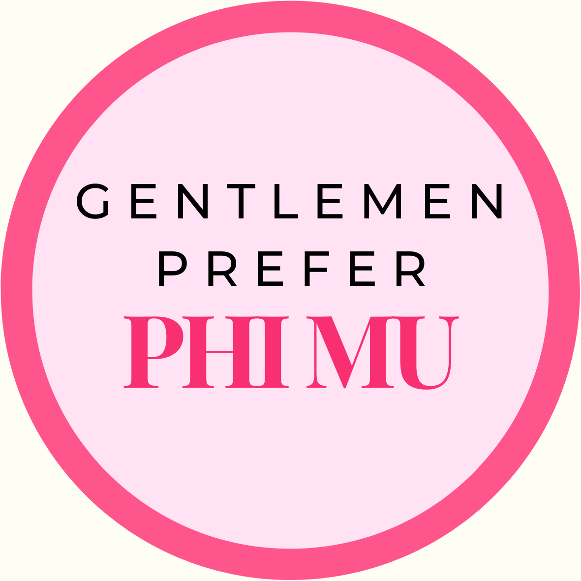 Gentlemen Prefer Block Sorority Sticker- 2 Pack