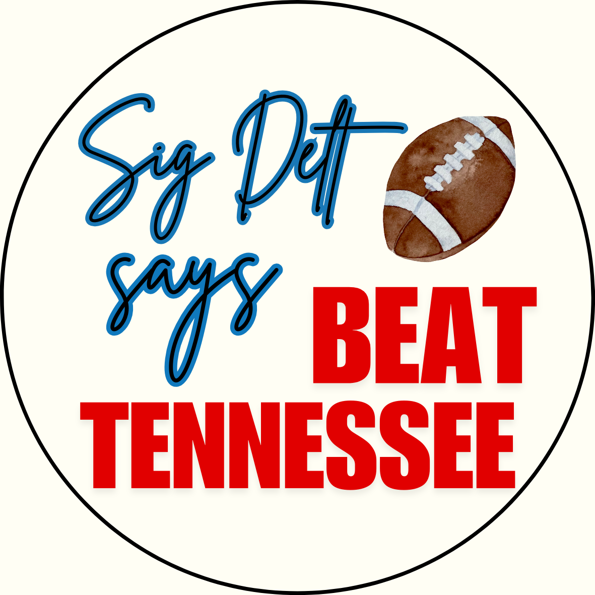 UGA vs. Tennessee "Beat Tennessee" Sorority Sticker- 2 Pack