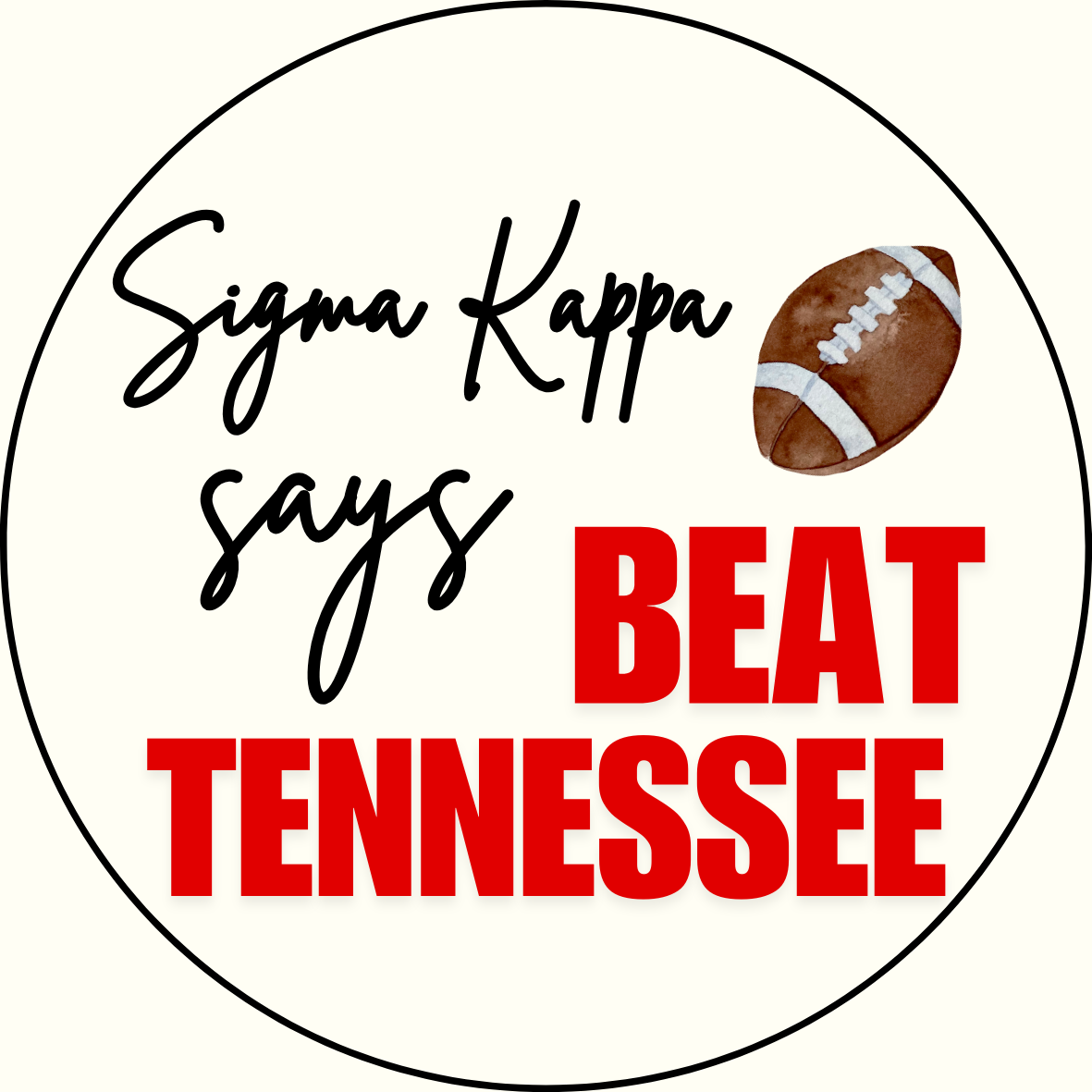 UGA vs. Tennessee "Beat Tennessee" Sorority Sticker- 2 Pack