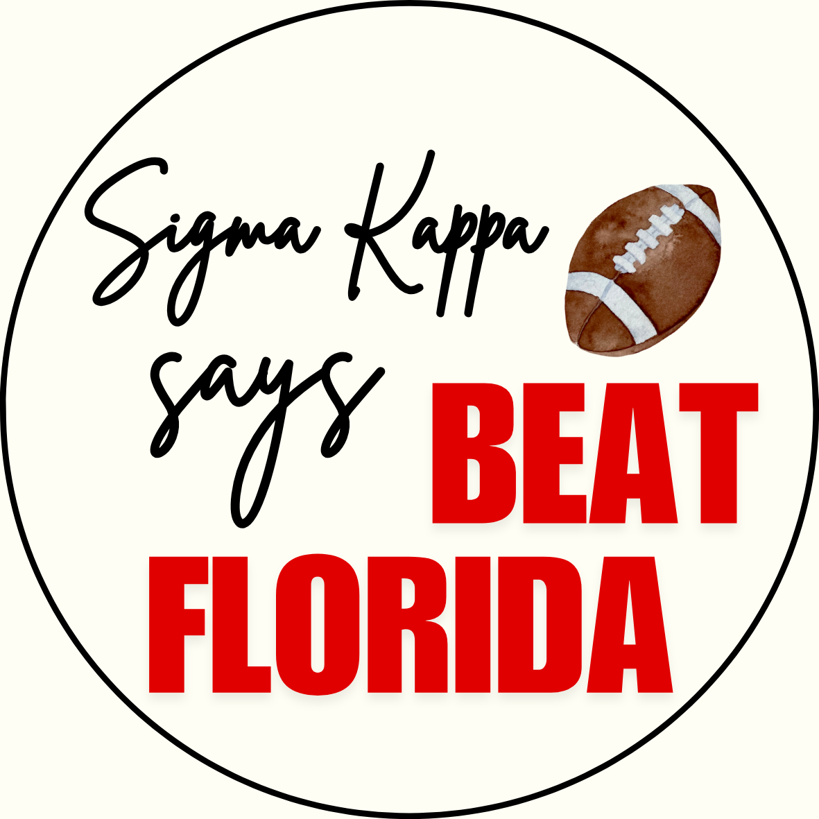 UGA vs. Florida "Beat Florida" Sorority Sticker- 2 Pack