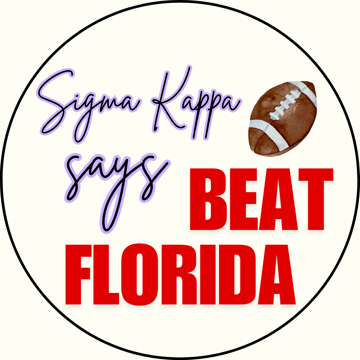 UGA vs. Florida "Beat Florida" Sorority Sticker- 2 Pack