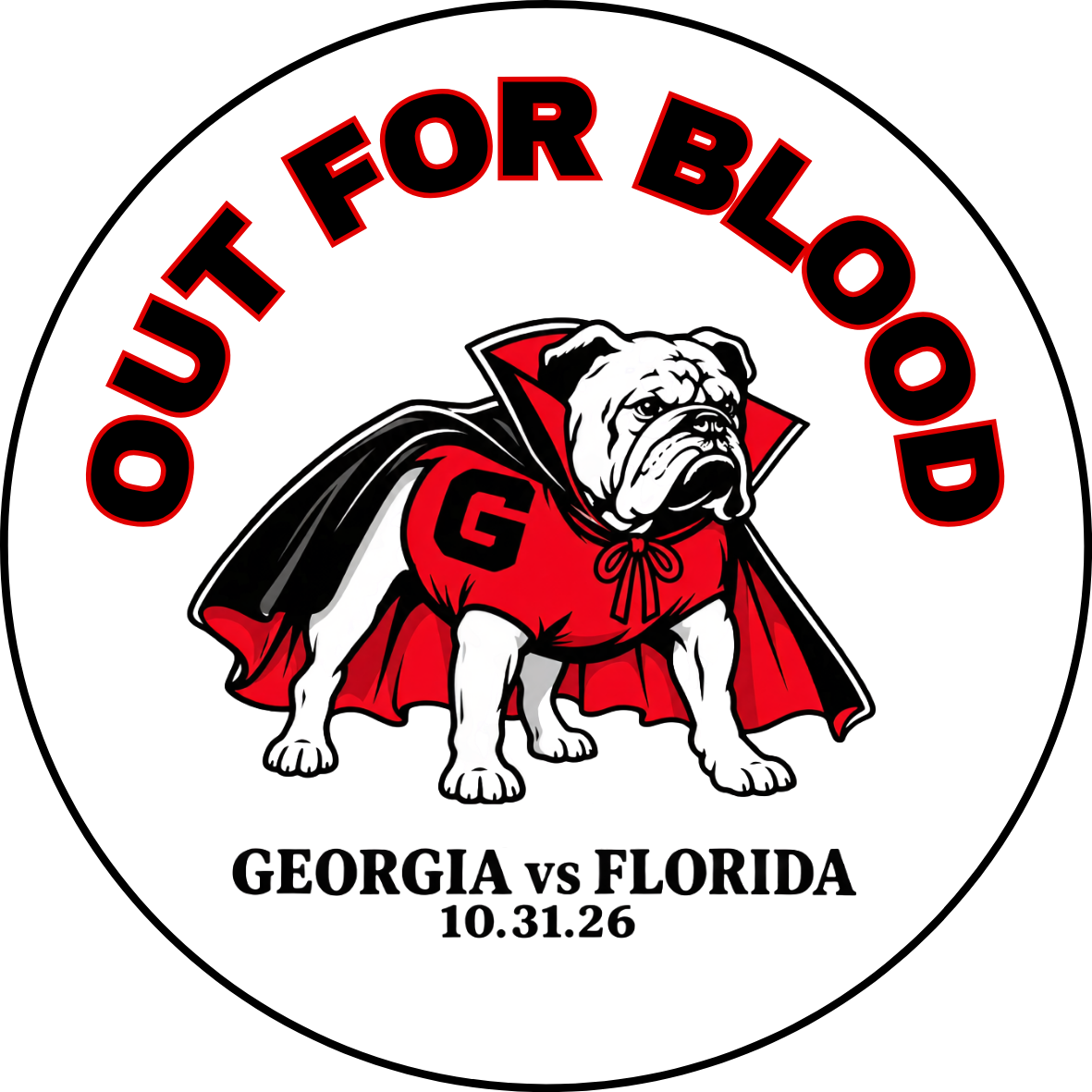 UGA vs. Florida “Out for Blood” Rivalry Button
