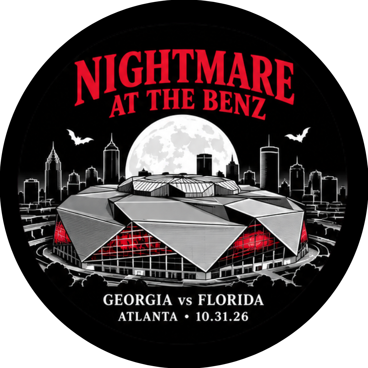 UGA vs. Florida “Nightmare at the Benz” Rivalry Sticker - 2 Pack