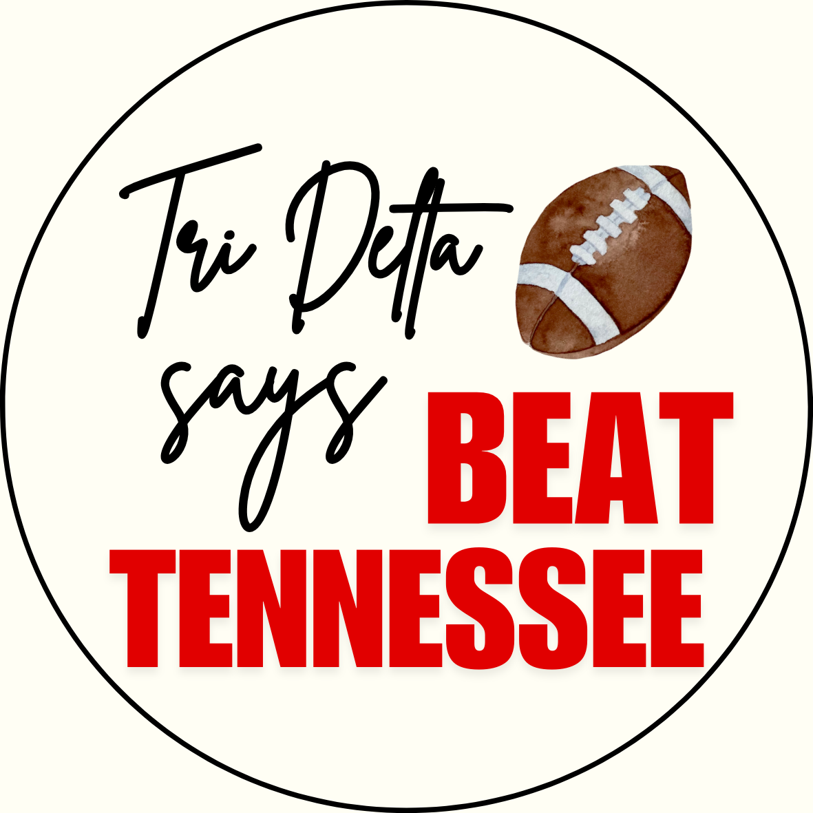 UGA vs. Tennessee "Beat Tennessee" Sorority Sticker- 2 Pack