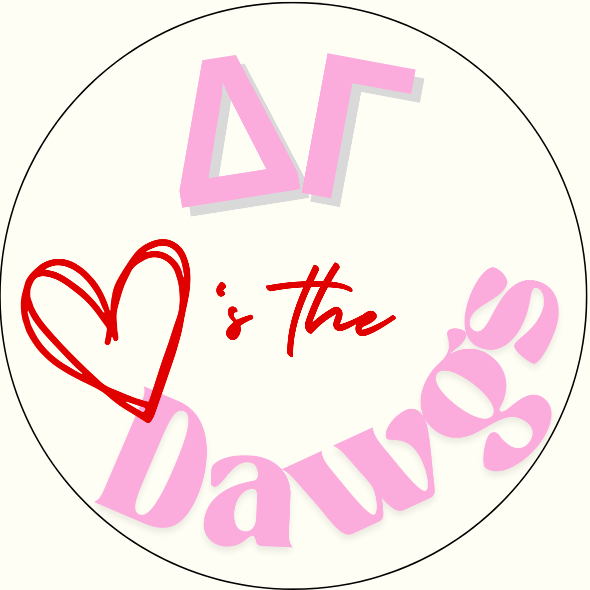 "Loves the Dawgs" Sorority Button