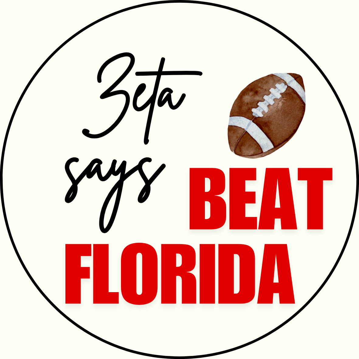 UGA vs. Florida "Beat Florida" Sorority Button